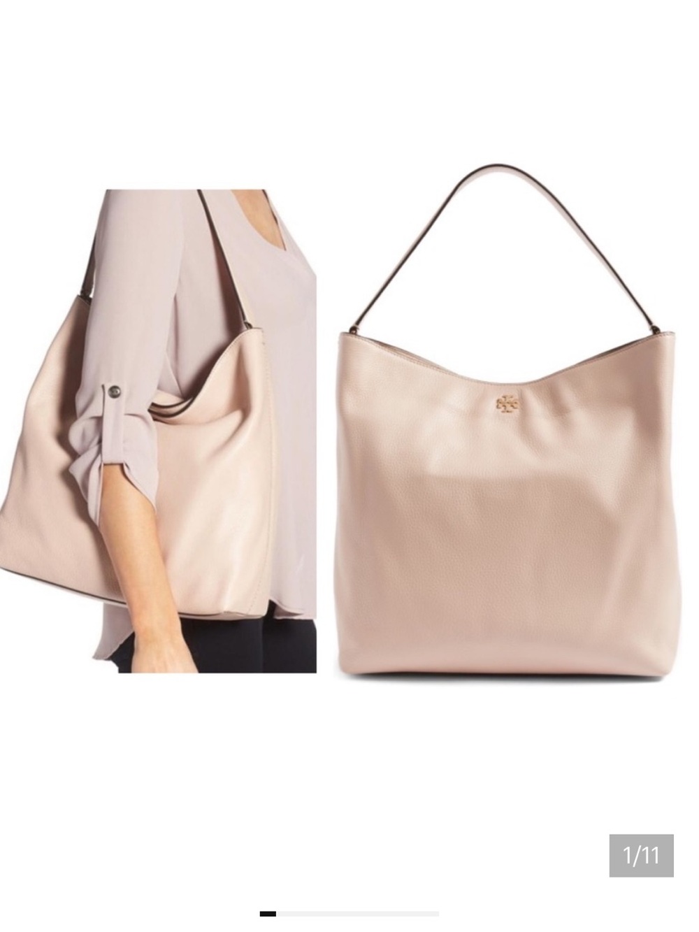 Big Tory Burch Frida Leather Hobo Bag